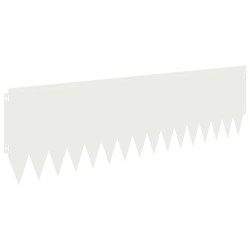 Bordure de Pelouse 10 pcs 103 x 30 cm Acier Blanc 641600641600