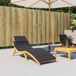 Coussin de chaise longue motif à carreaux noir tissu oxford 641601641601