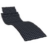 Coussin de chaise longue motif à carreaux noir tissu oxford 641601641601