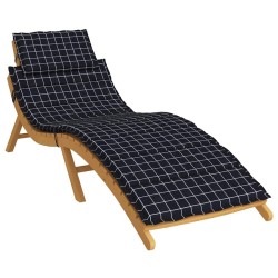 Coussin de chaise longue motif à carreaux noir tissu oxford 641601641601