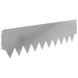 Bordure de Pelouse 10 pcs 103 x 30 cm métal Argenté 641607641607
