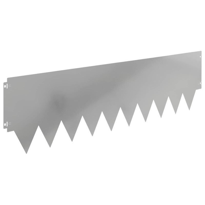 Bordure de Pelouse 10 pcs 103 x 30 cm métal Argenté 641607641607