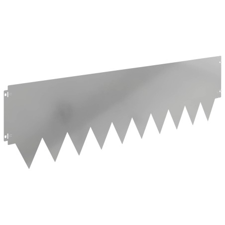 Bordure de Pelouse 10 pcs 103 x 30 cm métal Argenté 641607641607