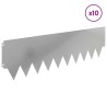 Bordure de Pelouse 10 pcs 103 x 30 cm métal Argenté 641607641607