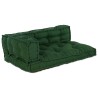 Coussin de canapé sur palette 3 pcs Vert 120 x 80 x 38 cm Tissu 641608641608