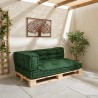 Coussin de canapé sur palette 3 pcs Vert 120 x 80 x 38 cm Tissu 641608641608