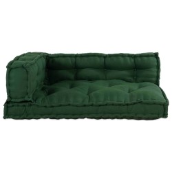 Coussin de canapé sur palette 3 pcs Vert 120 x 80 x 38 cm Tissu 641608641608