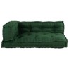 Coussin de canapé sur palette 3 pcs Vert 120 x 80 x 38 cm Tissu 641608641608
