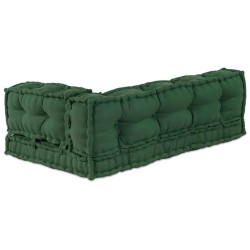Coussin de canapé sur palette 3 pcs Vert 120 x 80 x 38 cm Tissu 641608641608