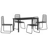 Ensemble de salle à manger pour jardin 5 pcs Noir 641610641610