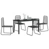 Ensemble de salle à manger pour jardin 5 pcs Noir 641610641610