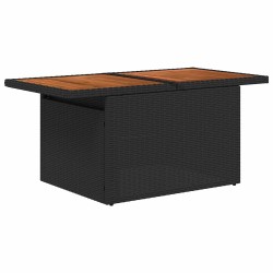 Ensemble de canapé de jardin 5 pcs Noir Poly rotin 641614641614