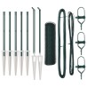 Clôture hexagonale avec poteau 10 x 0,8 m Vert Maille 641621641621