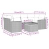Salon de jardin avec coussins 7 pcs gris résine tressée 641623641623