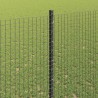 Clôture en fil soudé avec poteaux 10 x 1,4 m Gris Maille 641625641625