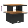 Ensemble à manger de jardin coussins 5pcs Noir Résine tressée 641639641639
