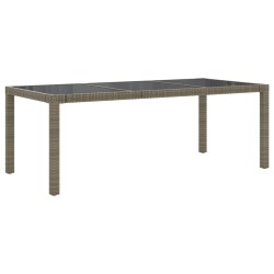 Salon de jardin 7 pcs avec coussins Résine tressée Gris 641642641642