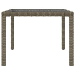Salon de jardin 7 pcs avec coussins Résine tressée Gris 641642641642