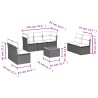 Salon de jardin 8 pcs avec coussins gris résine tressée 641647641647