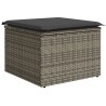 Salon de jardin 8 pcs avec coussins gris résine tressée 641651641651