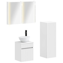 Ensemble de mobilier de salle de bain 4 pcs Blanc 641653641653