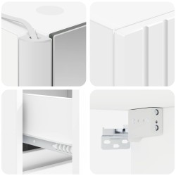 Ensemble de mobilier de salle de bain 4 pcs Blanc 641653641653