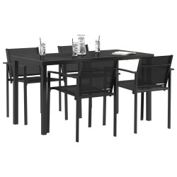 Ensemble de meubles d'extérieur 5 pcs Noir et anthracite 641660641660