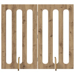 Clôture pliable pour animaux 2 pcs Chêne Artisanal 641677641677