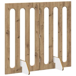 Clôture pliable pour animaux 2 pcs Chêne Artisanal 641677641677