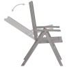 Chaises inclinables de jardin lot de 3 et coussins Bois acacia 641696641696