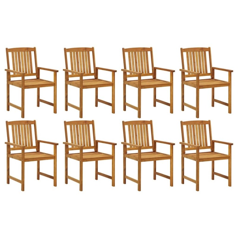Chaises de jardin lot de 8 Bois d'acacia solide 641700641700