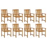 Chaises de jardin lot de 8 Bois d'acacia solide 641700641700