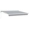 Auvent rétractable anthracite/blanc 3x2,5 m tissu et aluminium 641701641701