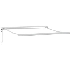 Auvent rétractable anthracite/blanc 3x2,5 m tissu et aluminium 641701641701