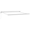 Auvent rétractable anthracite/blanc 3x2,5 m tissu et aluminium 641701641701