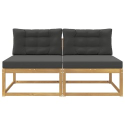 2 Pièce Sofa de milieu extérieur Polyester Blanc 641702641702