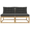 2 Pièce Sofa de milieu extérieur Polyester Blanc 641702641702