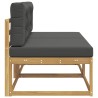 2 Pièce Sofa de milieu extérieur Polyester Blanc 641702641702