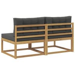 2 Pièce Sofa de milieu extérieur Polyester Blanc 641702641702