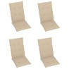 Chaises inclinables de jardin lot de 3 et coussins Bois acacia 641707641707