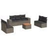 Salon de jardin 8 pcs avec coussins gris résine tressée 641710641710