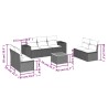 Salon de jardin 8 pcs avec coussins gris résine tressée 641710641710