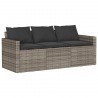 Salon de jardin 6 pcs avec coussins gris résine tressée 641712641712