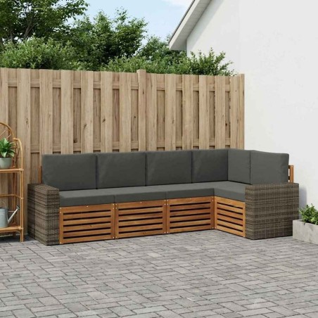 Ensemble de canapé d'angle 5 pcs Naturel et Anthracite 641713641713