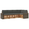 Ensemble de canapé d'angle 5 pcs Naturel et Anthracite 641713641713