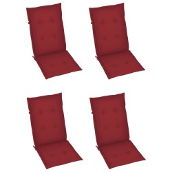 Chaises inclinables de jardin lot de 3 et coussins Bois acacia 641719641719