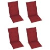 Chaises inclinables de jardin lot de 3 et coussins Bois acacia 641719641719