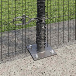Clôture en fil soudé avec base en béton 25 x 1,6 m Gris Maille 641730641730