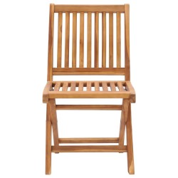 Chaises pliables de jardin avec coussins lot de 4 Teck solide 641735641735