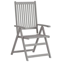 Chaises inclinables de jardin lot de 3 Gris Bois solide acacia 641738641738